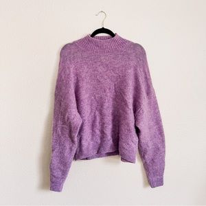 & Other Stories Purple Mock Neck Sweater